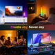 Світлодіодні панелі 27,5см 2шт RGB Ambiance з APP Smart від USB та пультом, чорні - зображення 5