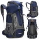 Туристический рюкзак Springos 60 L survival kemping со свистком Темно-синий (5907719484426) - изображение 2