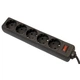 Сетевой фильтр питания Defender ES 5m 5 роз. black (99486) - изображение 1