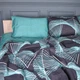 Комплект постельного белья Mirson Евро 200х220 см 22-1442 Neon Emerald Lines Сатин (2200012406458) - изображение 3