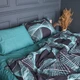 Простынь MirSon King Size 220x240 см 22-1442 Neon Emerald Lines (2200012406502) - изображение 6