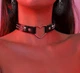 Кожаный чокер с сердцем и заклепками KD145 ошейник сердцечко Черная экокожа (145) - изображение 3