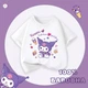 Дитяча футболка для дівчинки Kuromi, бавовна, 134р, біла (FK00021) - зображення 4