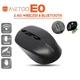 Беспроводная мышь METOO E0 2.4G Wireless и Bluetooth, тихий щелчок, проста в использовании Black - изображение 5