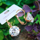 Серьги Xuping Jewelry длина 1.8см ширина 10мм медицинское золото позолота 18К с724 - изображение 2