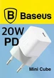 Зарядное устройство BASEUS 20W 3A Type-C Baseus Cube PD Quick Charger Original QC. PD. White - изображение 10