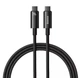 USB кабель на 240W Type-C на Type-C BASEUS Tungsten Gold Fast Charging (2m, 240W). Black - изображение 1