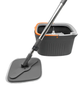 Комплект швабра з відром 6 л та двома мопами SmartMop SelfClean, сірого та помаранчевого кольору - зображення 1