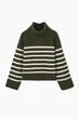 Джемпер жіночий COS striped wool roll-neck jumper 1217308001 M - изображение 4