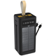 Зовнішній акумулятор Power bank 7GO GPW-01 50000mAh PD22,2W+QC3.0 Повербанк із сонячною батареєю швидка зарядка Чорний - зображення 1