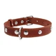 Ошейник Collar одинарный с украшениями 20 мм х 32-40 см Коричневый (01356 Col) - изображение 1