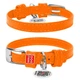 Ошейник для собак кожаный Waudog Glamour с QR паспортом XXS 9 мм х 18-21 см Оранжевый (32004 Col) - изображение 2