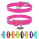 Ошейник для собак кожаный Waudog Glamour с QR паспортом XXS 9 мм х 18-21 см Розовый (32007 Col) - изображение 3