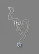 Цепочка женская с прозрачным кулоном камешом в оправе Fashion Jewelry Серебристая 15390 - изображение 5