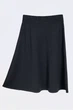 Женская трикотажная юбка-трапеция с карманами NITA MKLN2301/1-1 - 48, Чорний - изображение 3