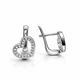 Серьги серебряные Сердце с фианитами Silver Style (24311.10 sku:2300104021177) - изображение 2