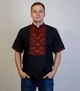 Мужская черная натуральная вышиванка Ноко ''Непокоренный'' короткий рукав 52 - изображение 1
