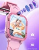 Умные детские смарт-часы Y76 со скрытым прослушиванием, SIM-картой, Wi-Fi, GPS, видеозвонком, Tik-Tok, YouTube и WhatsApp Детские часы для звонков Розовый - изображение 6