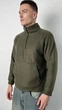 Світшот чоловічий зі стійкою трикотаж фліс хакі, 2XL;3XL - изображение 6
