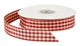Taśma dekoracyjna Creativ Company dwustronna w kratkę biało-czerwoną 25 m (5707167031148) - obraz 1