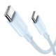 Кабель UGREEN US557 USB-C to USB-C Silicone Fast Charging Cable 100w 1m (15271) голубой - изображение 1