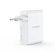 Мережевий зарядний пристрій Choetech GaN PD 100W 4 Ports 3*USB-C+A Wall Charger White (PD9002) - зображення 2