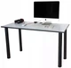 Игровой офисный стол SmartDesk B-13 White Black 120×60 см с белой столешницей и черной кромкой для работы и гейминга - изображение 2