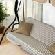 Садовые качели IdealGarden 3‑местные, бежевые в полоску металл + ткань, 172×110×154 см, 240 кг - изображение 5