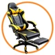 Профессиональное игровое кресло VECOTTI GT Pro с подставкой для ног, чёрно-жёлтое - изображение 8