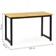Компьютерный письменный стол ModernHome Desks прямой 120×60 см орех для дома и офиса - изображение 3