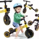 Трёхколёсный велосипед‑беговел Ikonka Trike Fix Mini 8" 3‑в‑1, жёлтый - изображение 3