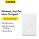 Зовнішній акумулятор Baseus Magnetic Mini Wireless Fast Charge Power Bank 5000mAh 20W Stellar White（With Simple Series Charging Cable Type-C to Typ (P10022107223-00) - зображення 8