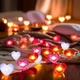 Гирлянда светодиодная Сердечки LED 2 м 20 ламп на батарейках красно-розово-белая - изображение 9
