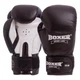 Перчатки боксерские кожаные BOXER 2023 12 унций черный-белый - изображение 1