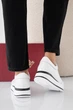 Жіночі кросівки шкіряні весняно-осінні білі розмір 41 FV_003258 - изображение 5