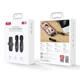 Мікрофон Петличний Бездротовий XO MKF010 Twin Type-C+IP Чорний - изображение 2