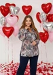 Блуза женская рубашка SOLINNA софт, Н-300 Сиреневый, 56 - изображение 3