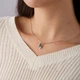 Серебряный Кулон Листочек Вербочки Голубой Топаз - изображение 5
