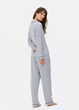 Женская пижамная рубашка Primark Twill Boyfriend Pyjama XXL для дома и сна Синий (8797) - изображение 4