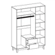Шкаф распашной Gloriya Mebel Service Дуб самоа + Белый 153х54х216 см - изображение 3