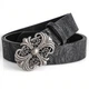 Ремінь з пряжкою Хрест в стилі Chrome Hearts 130 см з тисненням унісекс (PU шкіра) в стилі панк рок готика y2k sk8 Hip hop - зображення 3