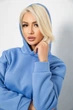 Спортивний костюм жіночий на флісі колір блакитний розмір S 257R87 - изображение 5