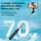 Селфи-монопод BOROFONE DBY01, Cool line tripod telescopic selfie stick, BT5.2, 70см, 4.5-7", black - изображение 7