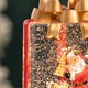 Новорічний нічник XMAS WDL 25010A 179 см подарункова коробка з LED підсвіткою та ефектом снігопаду фігурки Санти сніговика ялинки святковий декор для вітальні дитячої кімнати атмосферне освітлення різдвяна прикраса з бантиком - зображення 5