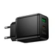 Адаптер сетевой HOCO Smart multi-protocol charger C157A |1USB\1Type-C, PD/QC, 30W/3A\Black - изображение 5