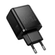 Адаптер сетевой HOCO Smart multi-protocol charger C157A |1USB\1Type-C, PD/QC, 30W/3A\Black - изображение 6
