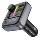 FM - трансмітер Borofone BC50 Ascenso car BT FM transmitter 38W Black - изображение 4