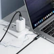 Кабель HOCO U148 Lord digital display charging data cable Type-C to Type-C 240W 5A 1.2m Black - зображення 7