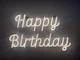 Неоновая вывеска Happy birthday 700x435 Белый - изображение 1