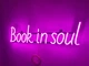 Неоновая вывеска Book in soul 600x155 Розовый - изображение 2
